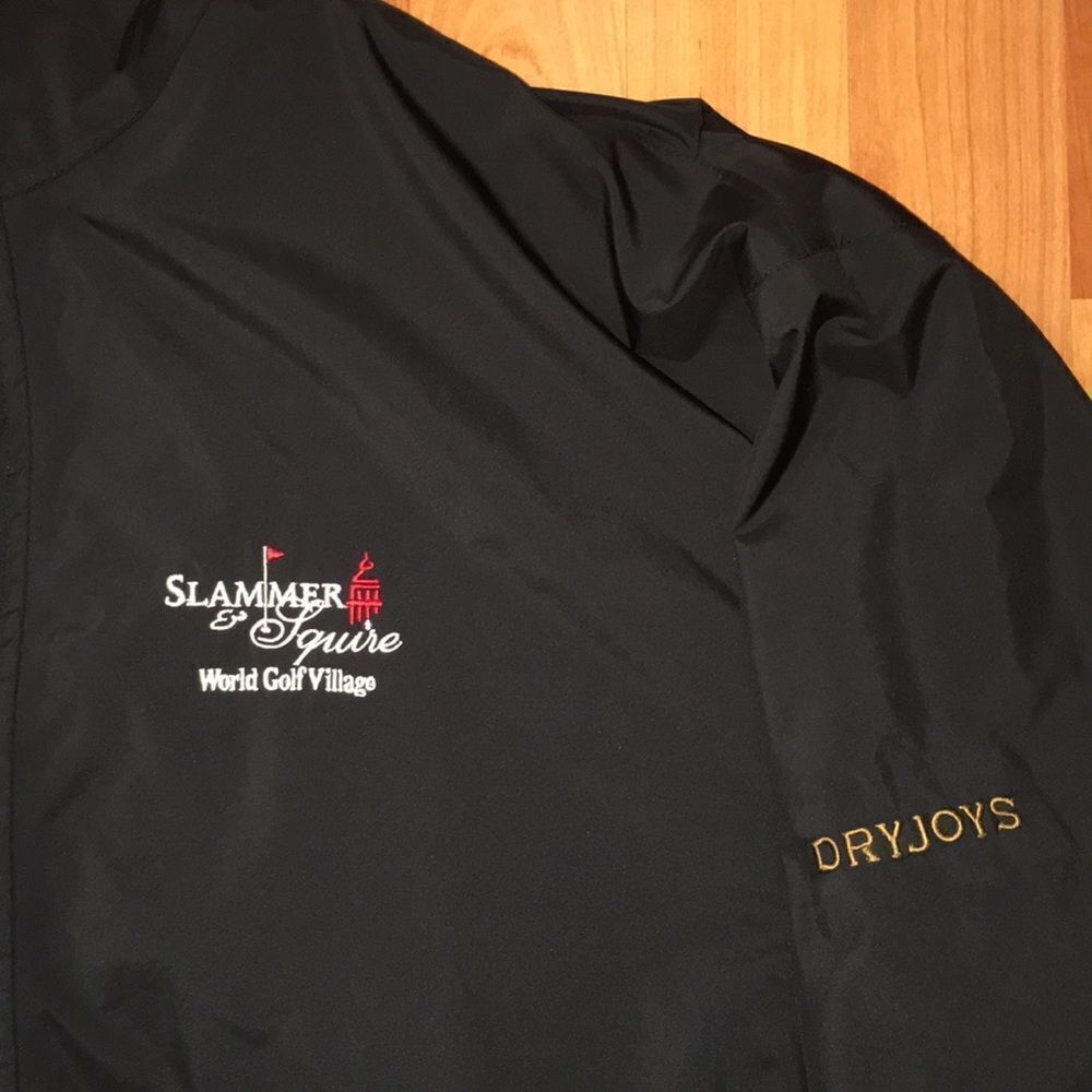 Footjoy FJ Dryjoys waterproof SS World golf village pullover black world jacket